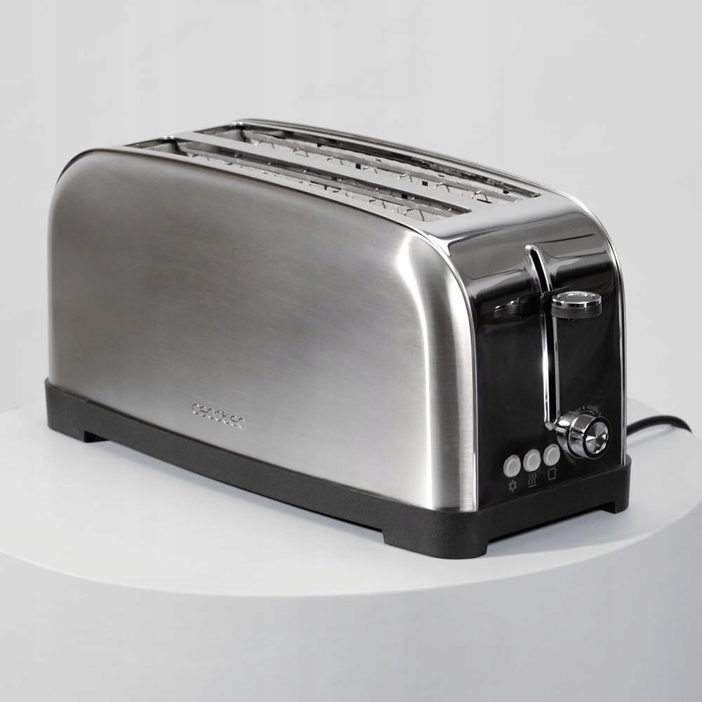 CECOTEC Toster Pionowy 1500W 4 Kromki Szeroki Slot Stal Nierdzewna — miniatura 2