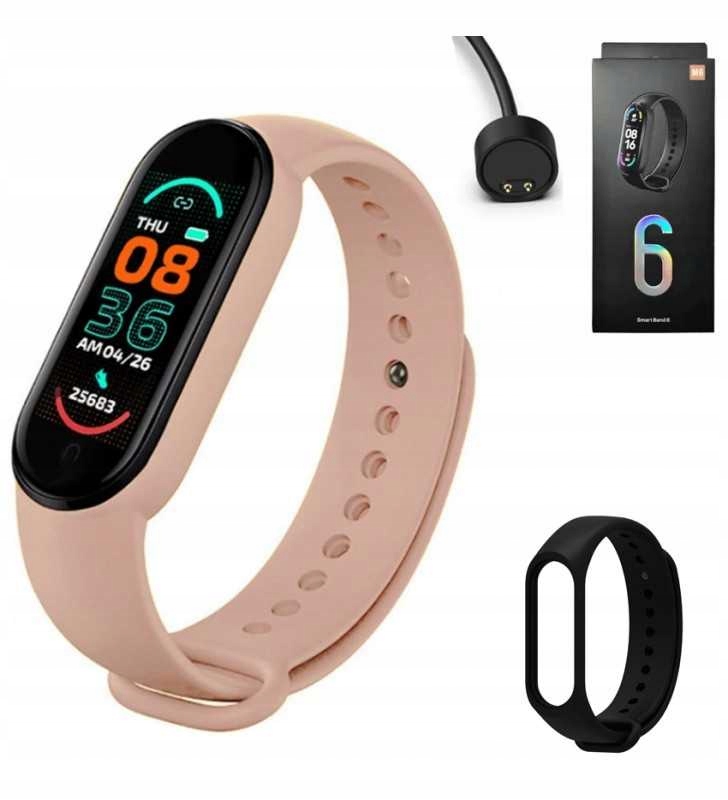 M6 OPASKA SPORT SMARTWATCH SMARTBAND ZEGAREK Materiał paska guma