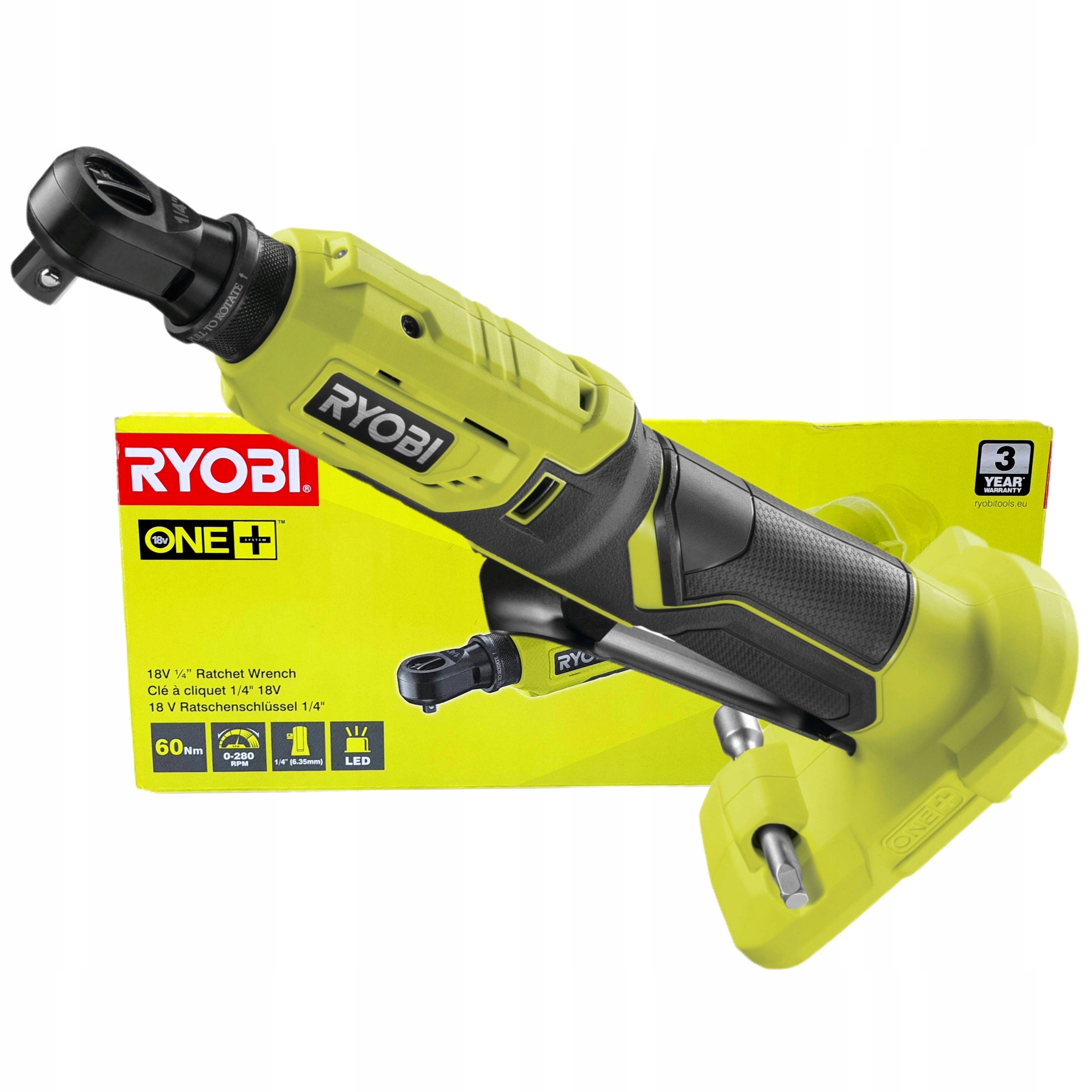 Ryobi Hrkálka 1/4 Kľúč Aku R18RW2-0.