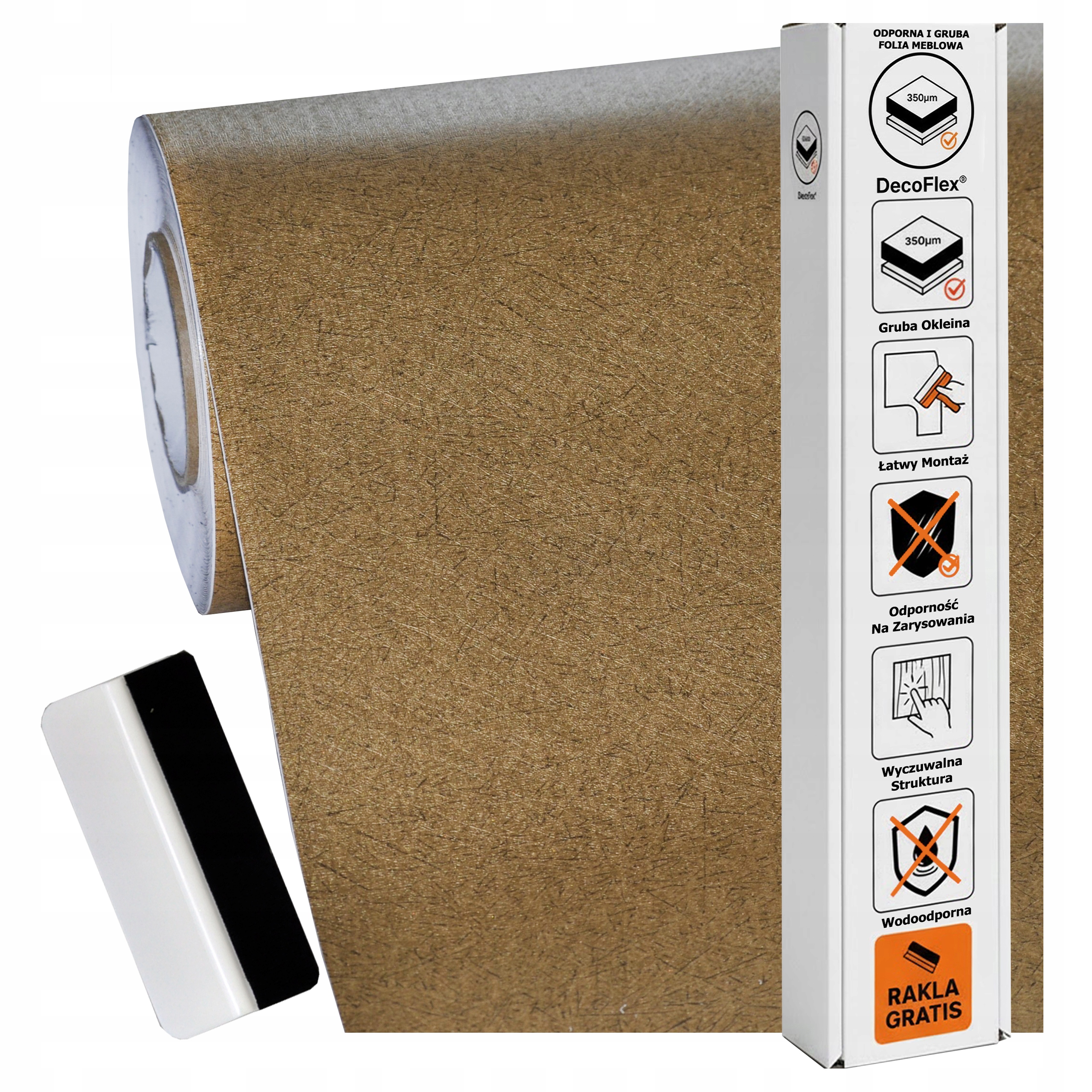 Nábytková dýha Samolepicí 60x400 cm Pracovní deska Dveře Silná struktura Bronz