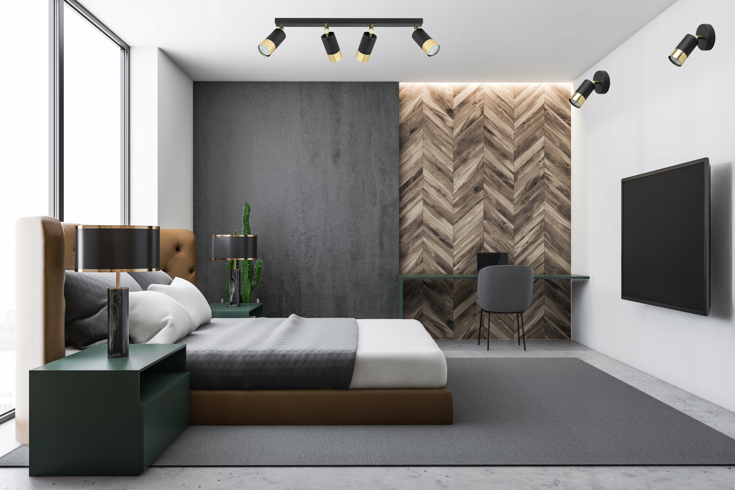 Lampa Halogenowa Ścienna Kinkiet Ruchomy Spot Led Kolekcja Spot Gold