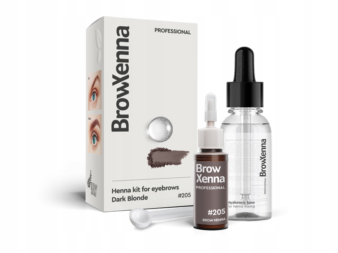Henna na obočí BrowXenna #205 Dark Blonde 10 g Hyaluronová báze 30 ml