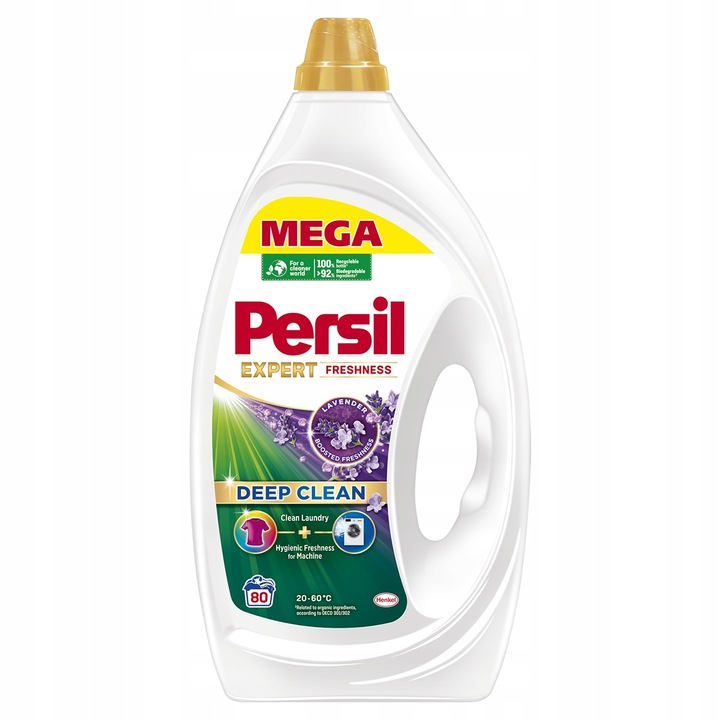 Levně Persil Gel Expert Lavender gel na praní barevného prádla 80 praní 3,6 l