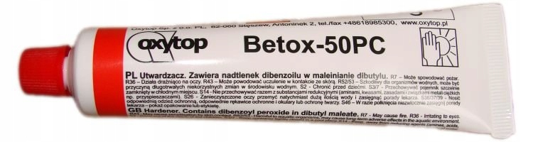 

Novol Betox 50PC Utwardzacz do szpachli, żywicy 50