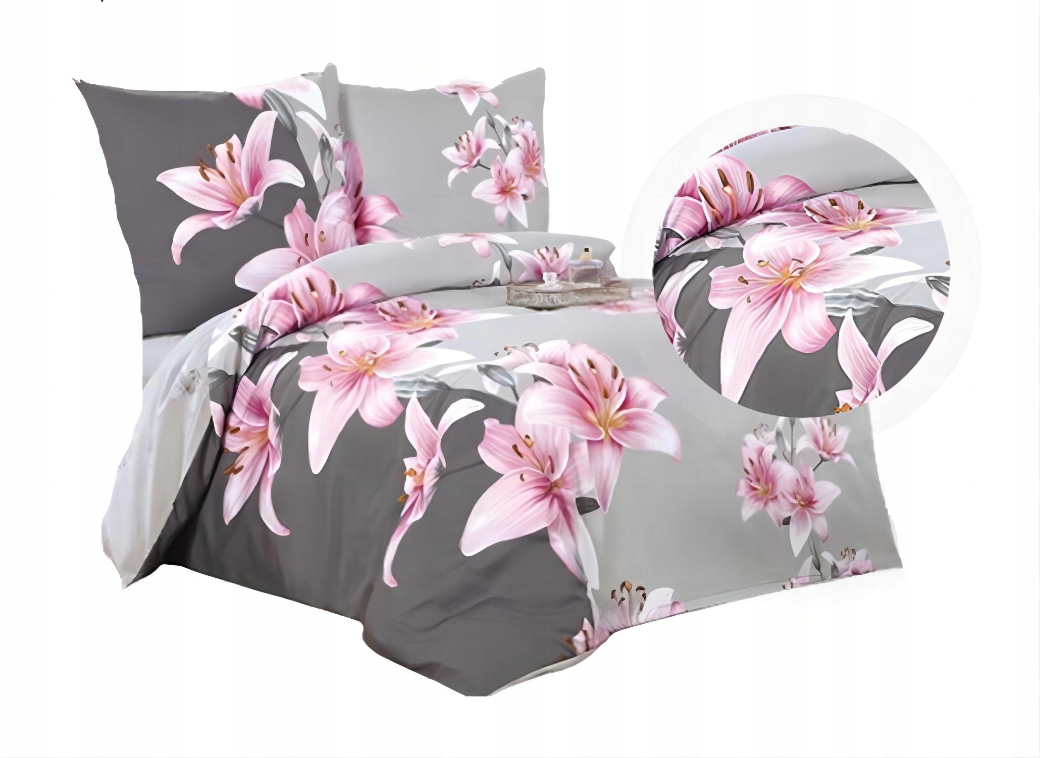 Komplet Pościeli Elway 160x200 cm Bawełna 100% Dwustronna Kwiatowa