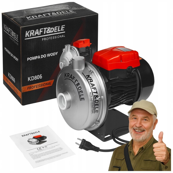 Zahradní Čerpadlo Na Čistou Vodu 800 W 80 L/min 1,25“ Pro Zavlažování Zahrad