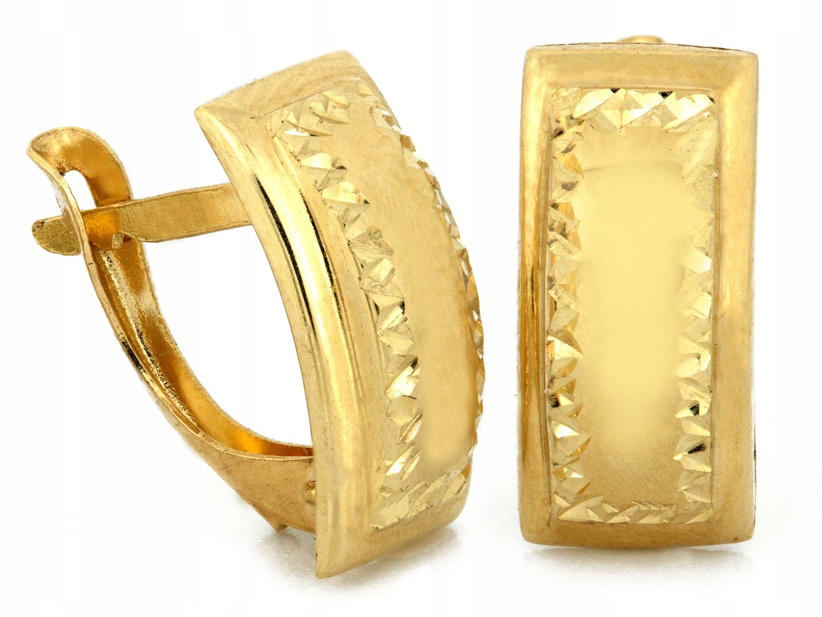 Dámské zlaté Náušnice 585 s anglickým zapínáním, 1,3 g, elegantní design