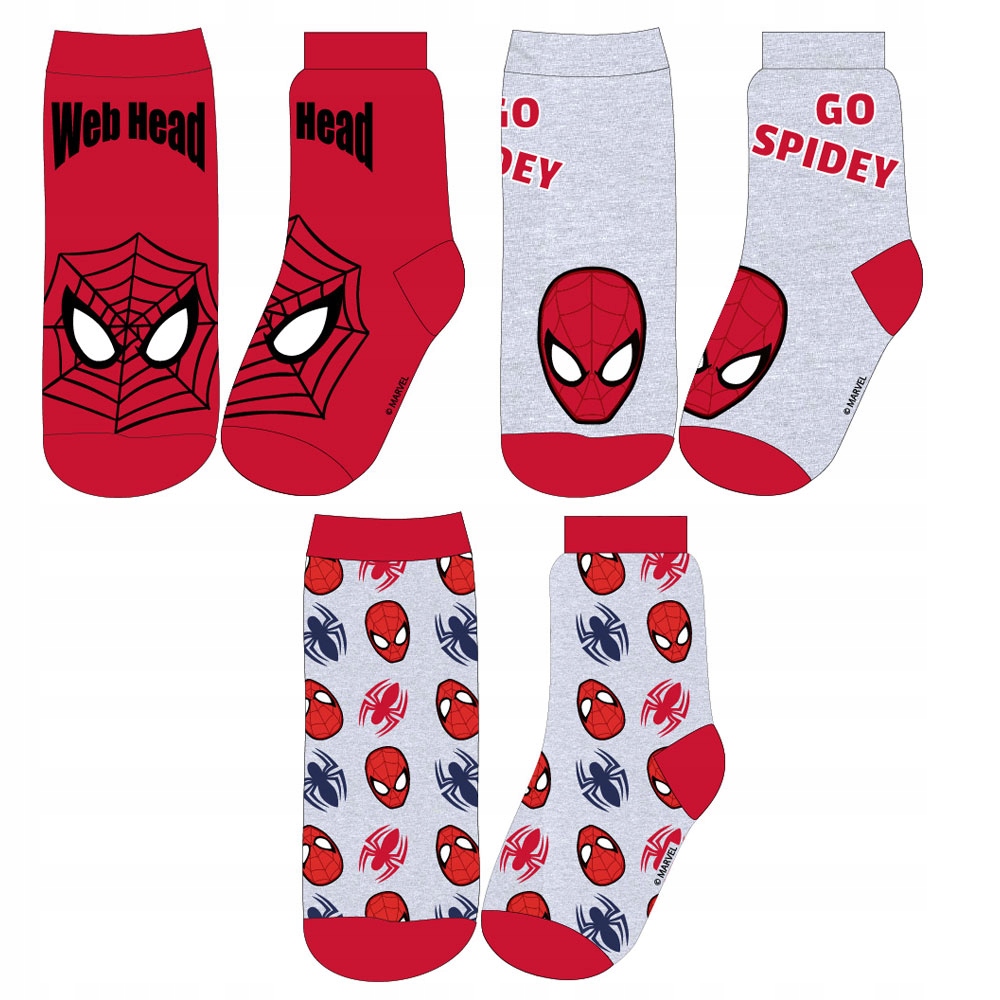 

R:23/26 Oryginalne Skarpetki Spiderman Trzy Pary