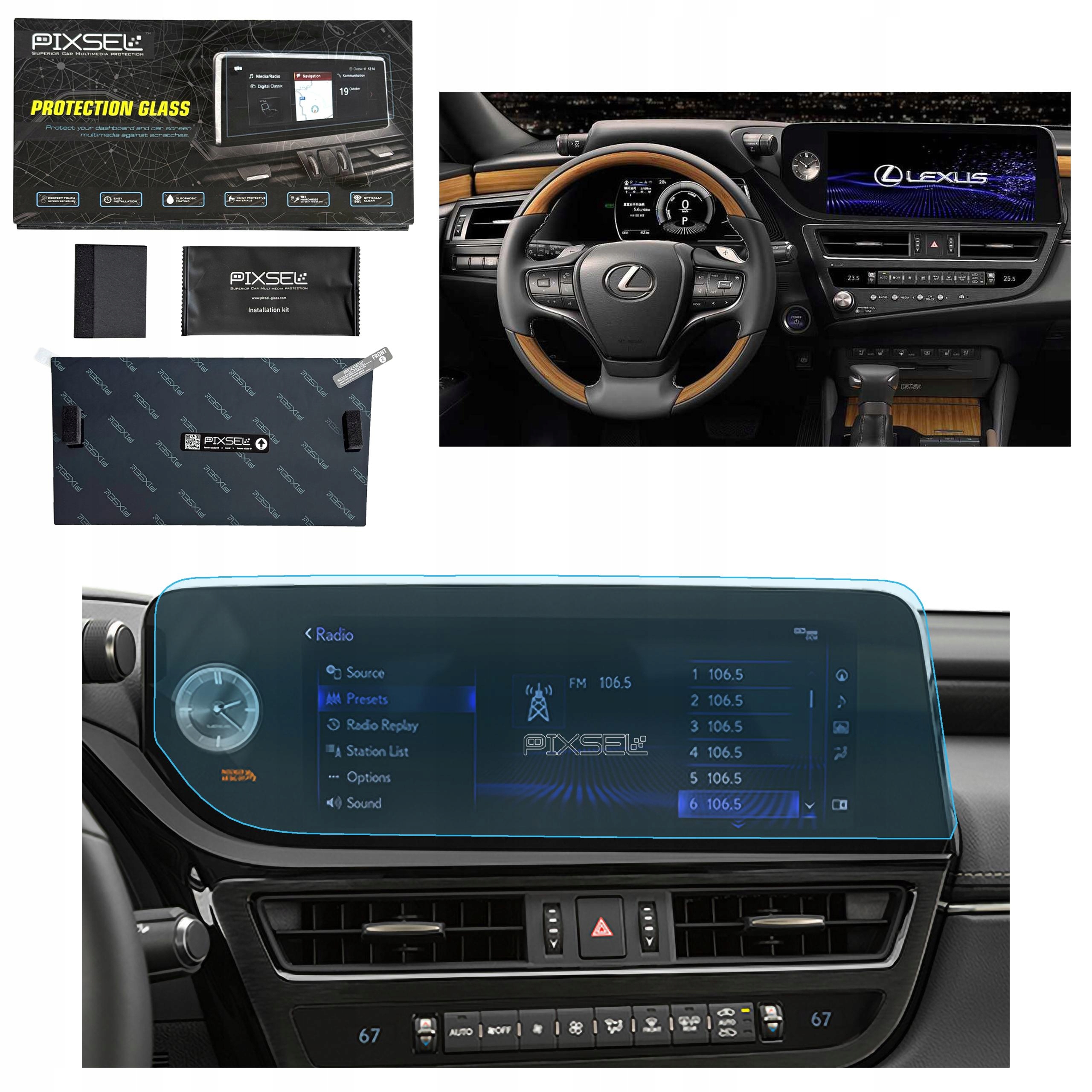 Antyodciskowe Matowe Szkło Ochronne Lexus ES-17.3“ 2021-na monitor