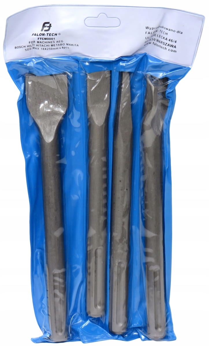 ZESTAW DŁUT DŁUTA DŁUTO DO BETONU SDS MAX 4 SZT Kod producenta FTCM0001