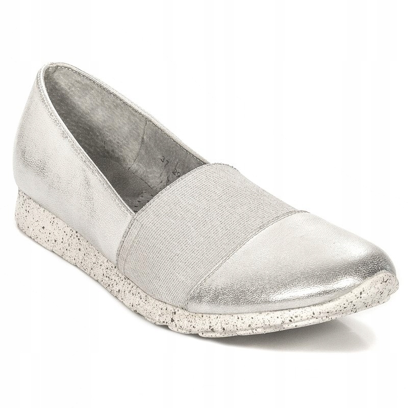 

Półbuty Maciejka skórzane srebrne 02962-11 r.40