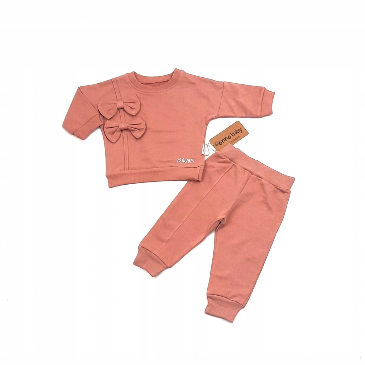 

Elegancki Komplet Dziewczęcy 68 Bluza Spodnie 3 M+