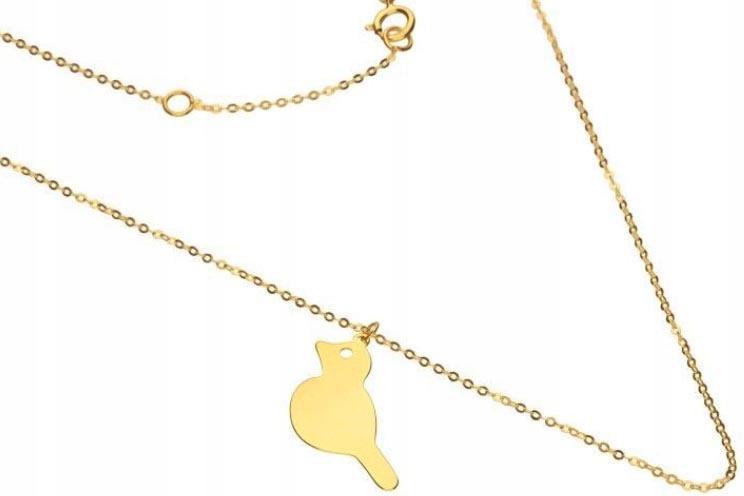 Zlatý náhrdelník 585 plech ptáček 1,34g dámská módní celebrita 14kt