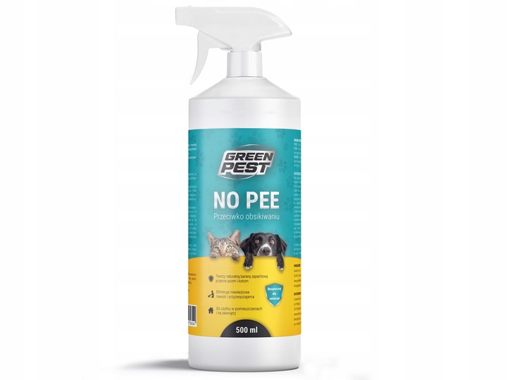 ŚRODEK NO PEE PRZECIW OBSIKIWANIU PSÓW I KOTÓW SPRAY NA PSY KOTY 500ML Pojemność w ofercie 1 l