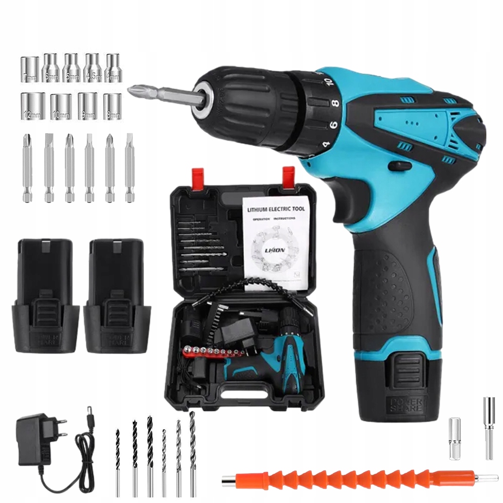 Aku Vrtačka Akumulátorový 12V 2XAKU Regulovatelná Rychlost