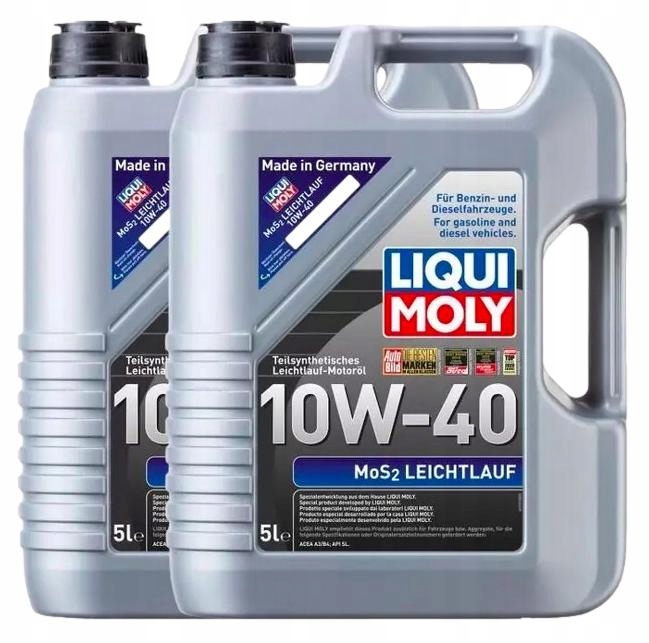 Liqui Moly 2 X Polosyntetický Olej MOS2 Leichtlauf Superf 10W 40 5 L 2184
