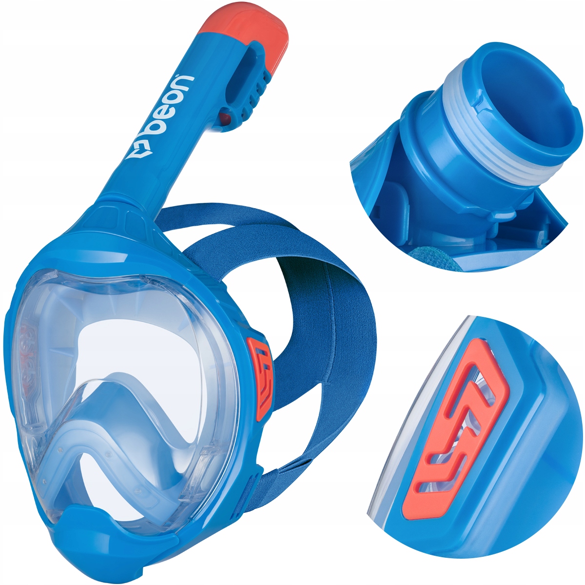 Dětská celoobličejová potápěčská Potápěčské Brýle Beon pro potápění se šnorchlováním a plavání