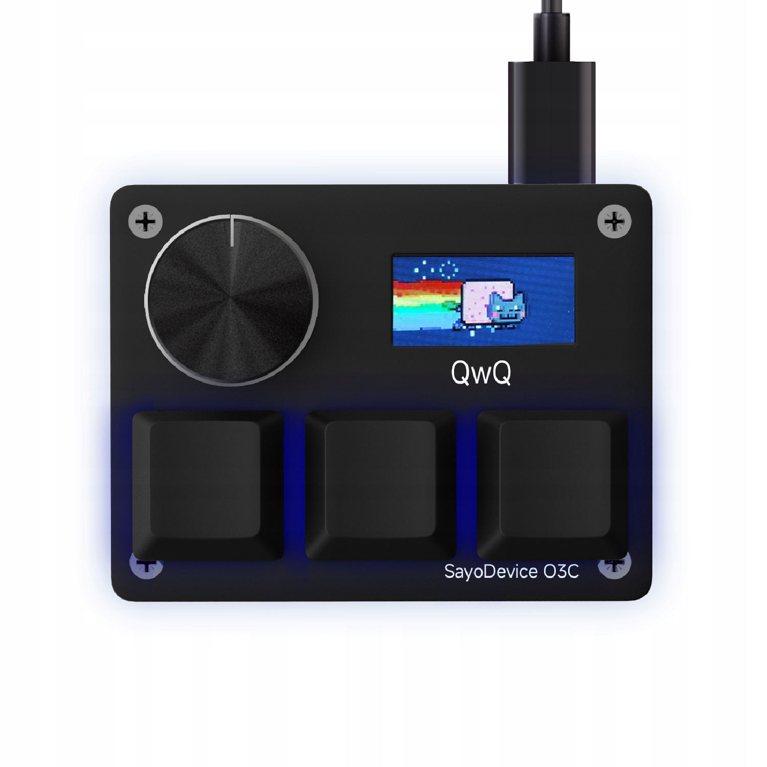 SayoDevice Černá O3C Rapid Trigger Klávesnice Geometry Dash Gateron KS-20