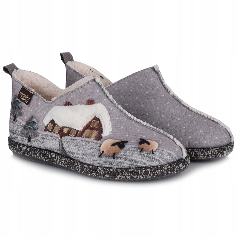 Dámské pantofle Manitu 340105-91 Hellgrau jako dárek Vel. .38