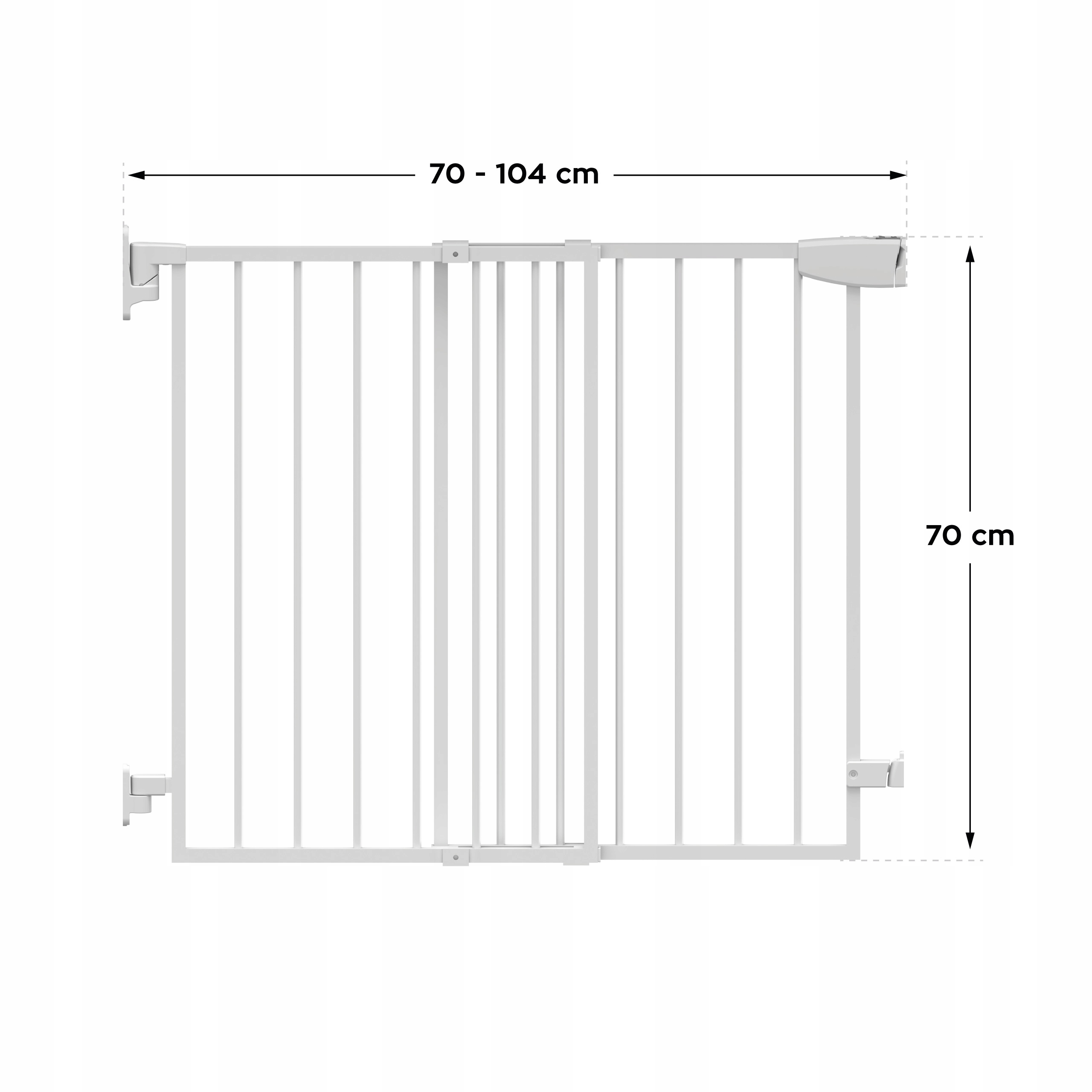 Barierka ZABEZPIECZAJĄCA Tulano Biała Na SCHODY I DO DRZWI 70–104 cm EAN (GTIN) 5903796013924