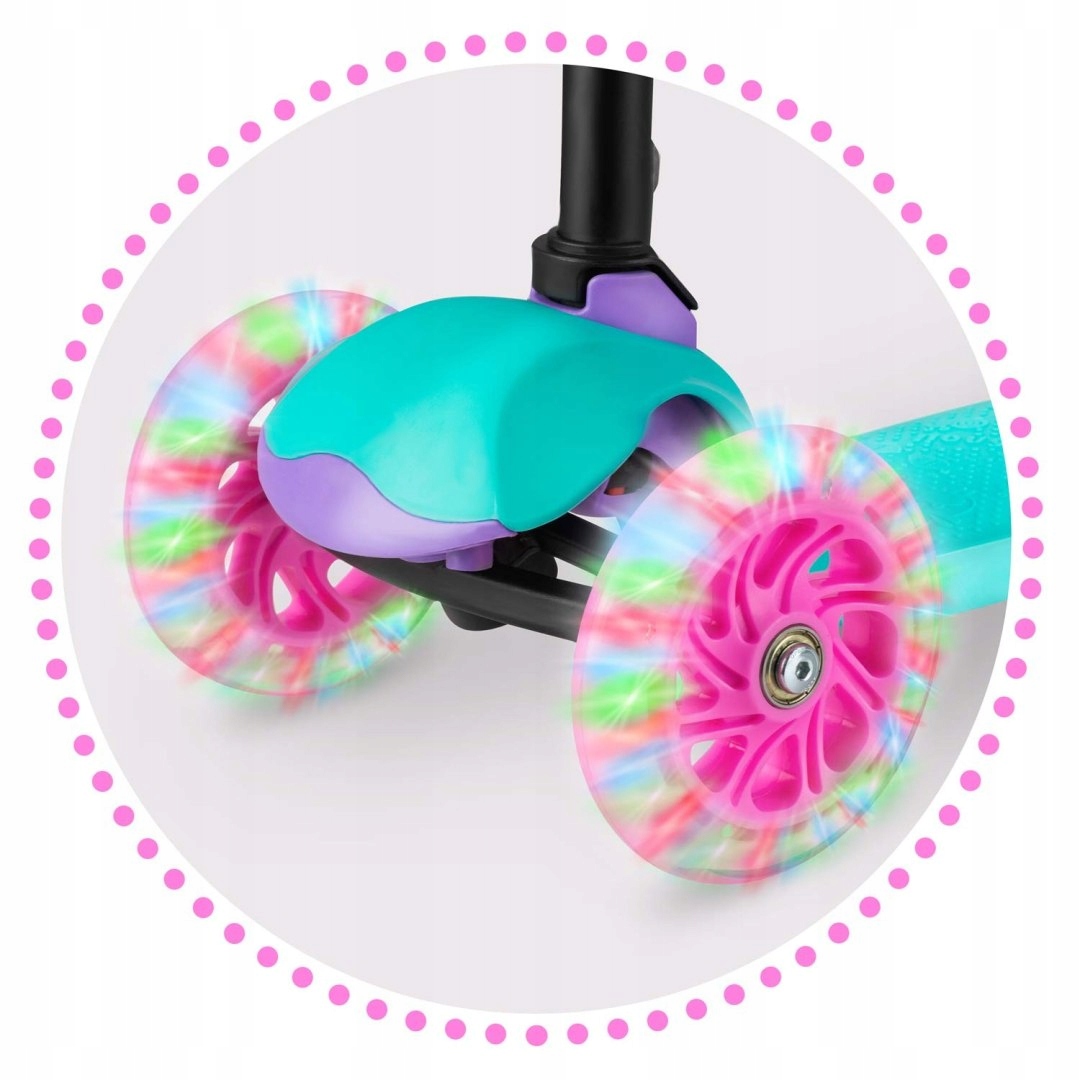 HULAJNOGA TRÓJKOŁOWA RICOKIDS LOCO - TURKUSOWO RÓŻOWA Rodzaj trójkołowa