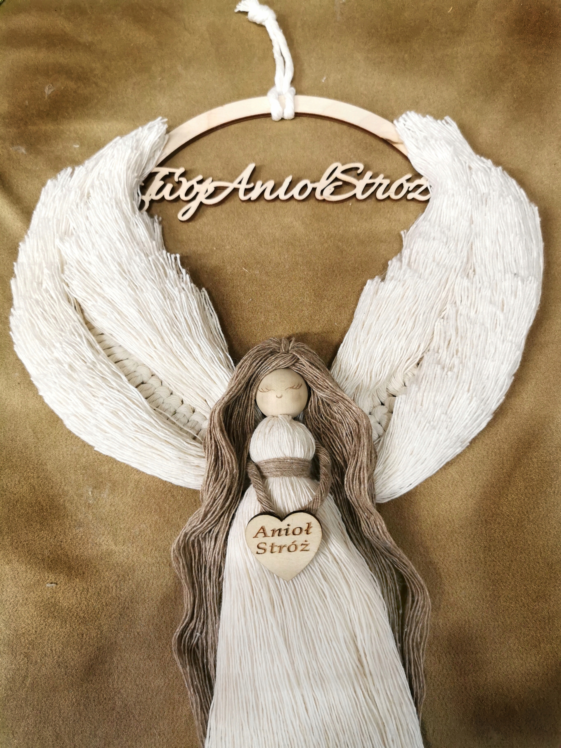 Tvůj Anděl strážný nápis jméno pro Štěstí Dárek narozeniny 50CM Malý