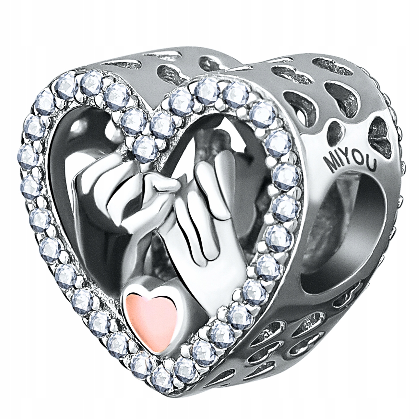 

Charms Do Pandora Serce Dłonie Srebro 925 Dla Mamy