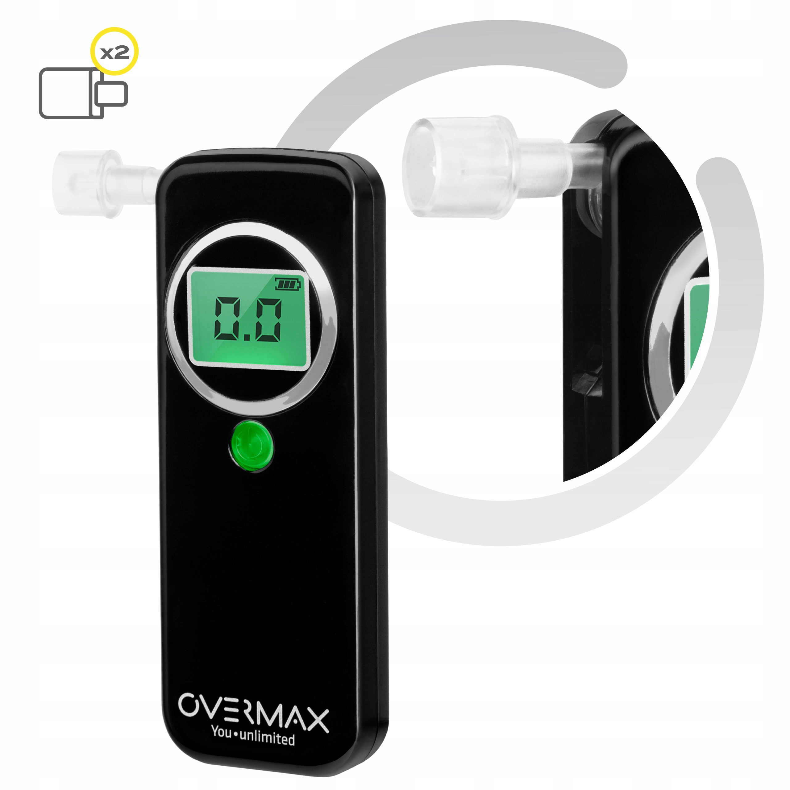 PROFESJONALNY ALKOMAT POLICYJNY PORĘCZNY + KALIBRACJA FREE 24 m PROMOCJA Kolor czarny