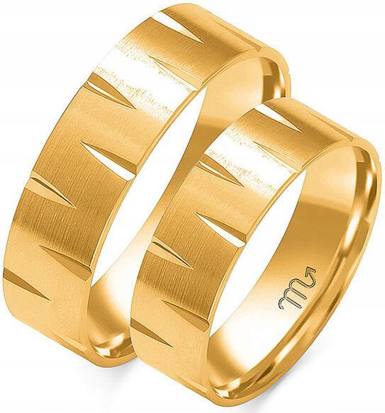 Zlatý snubní prsten pro pár svatba 585 velikost 8 9 10 klasický módní vzor