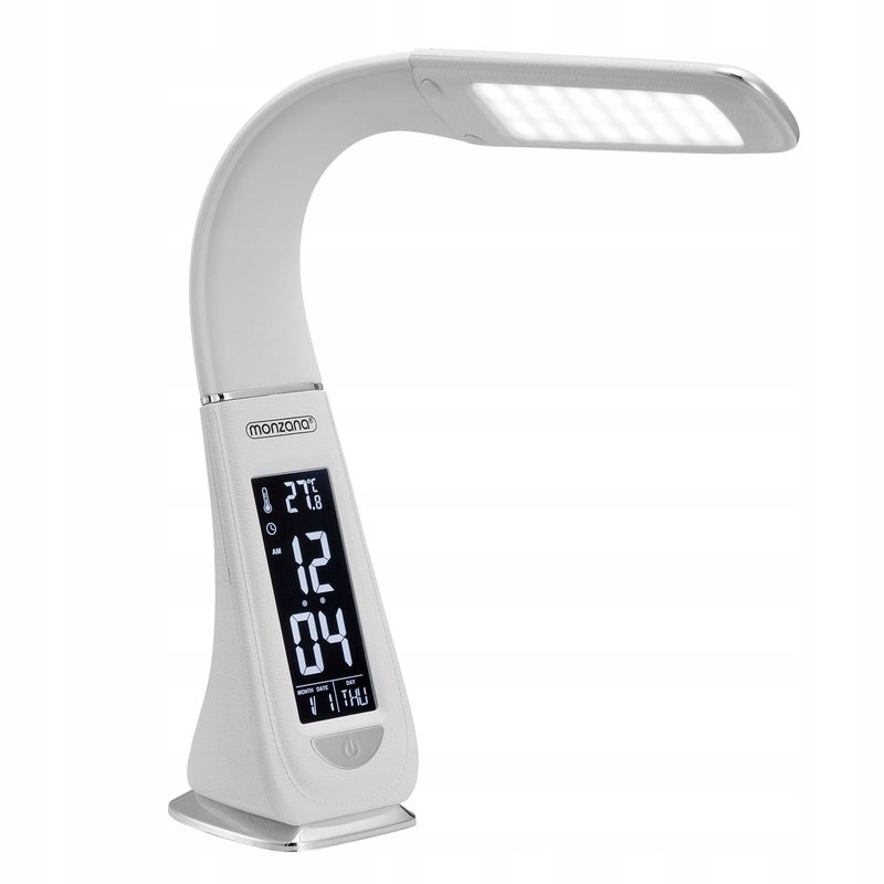 Lampa Stolní Lampa Led Hodiny Bílá