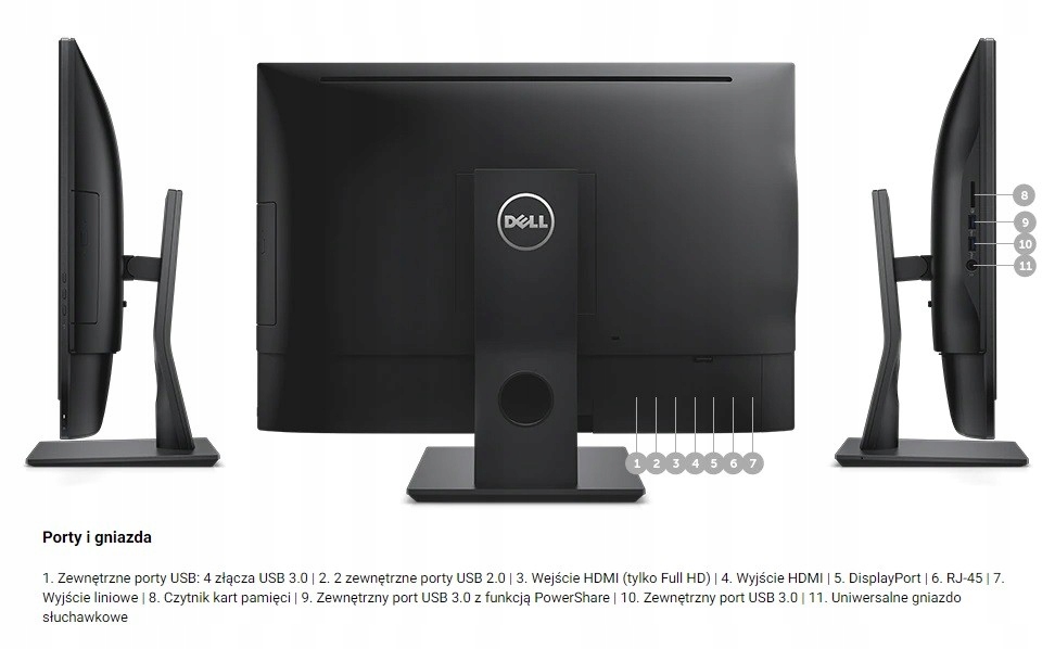 AIO Dell Optiplex 7450 i5-7400 FHD 23,8" 16GB 512GB SSD Marka Dell