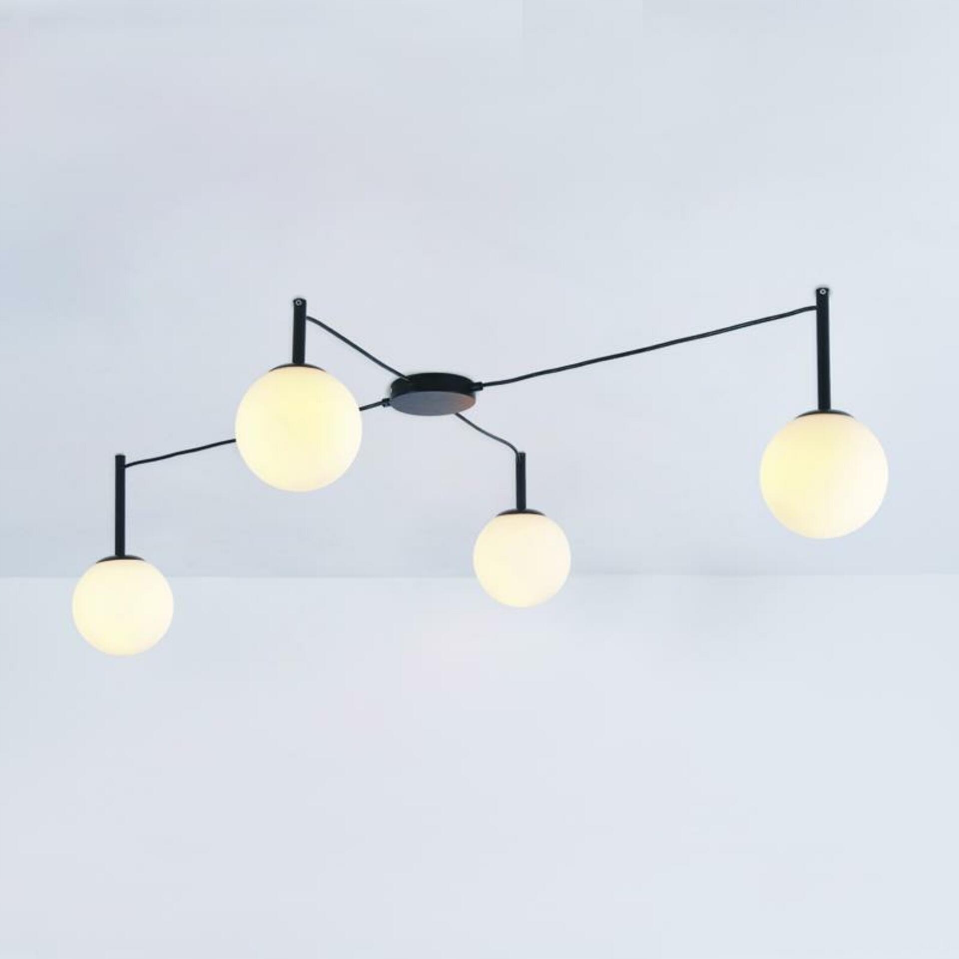 Aca Lighting stropné svietidlo 4XE14 Tiramolla čierna biela 150X75X32CM OD94