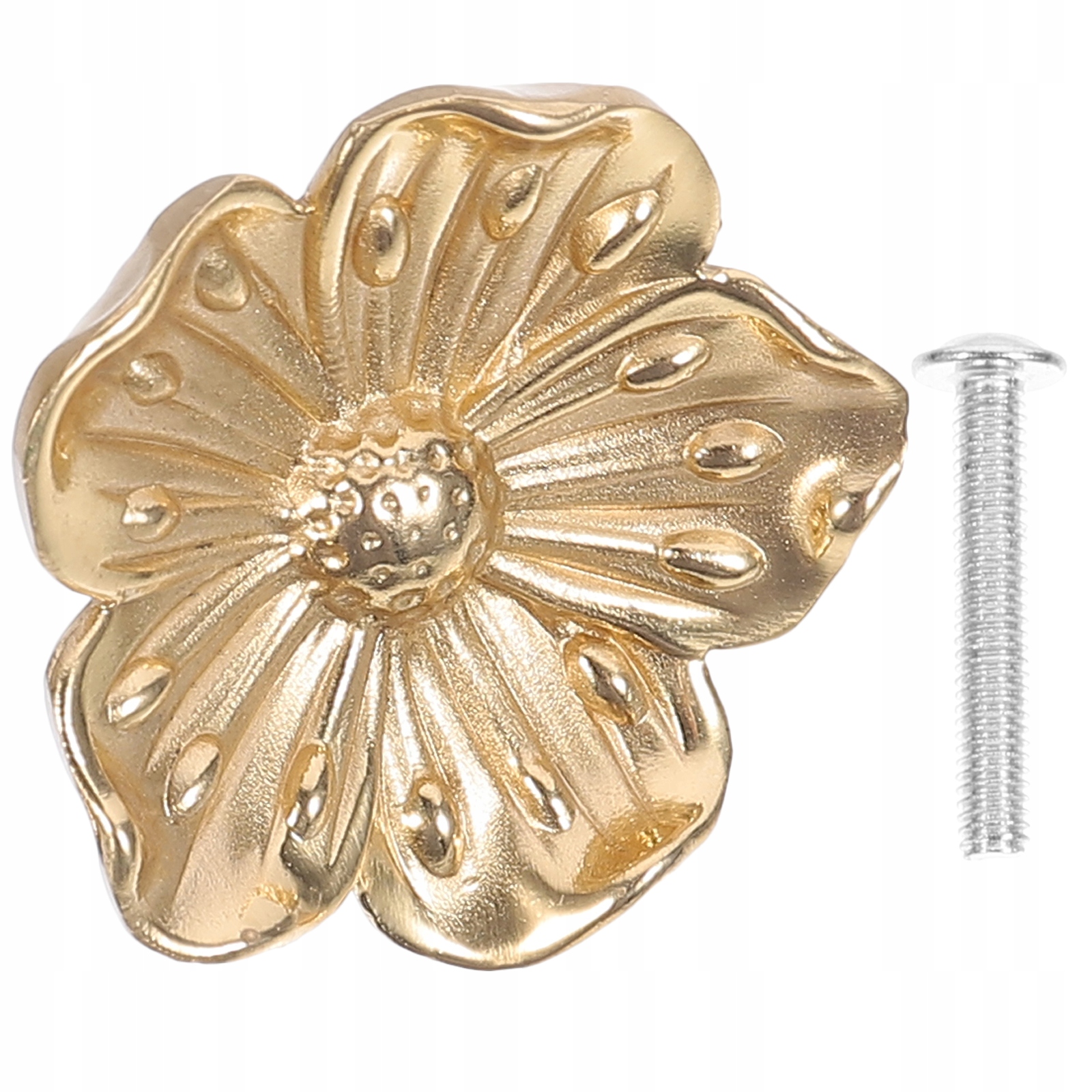 KLAMKA DRZWIOWA MOSIĘŻNA W KSZTAŁCIE KWIATU ELEGANCKA