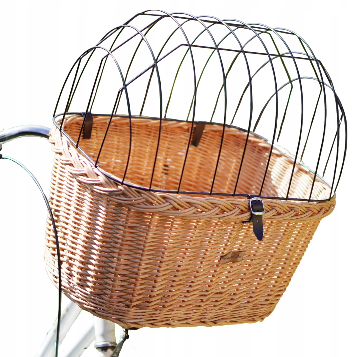 Kosz Wiklinowy Na Rower Dla Psa Naturalny XL