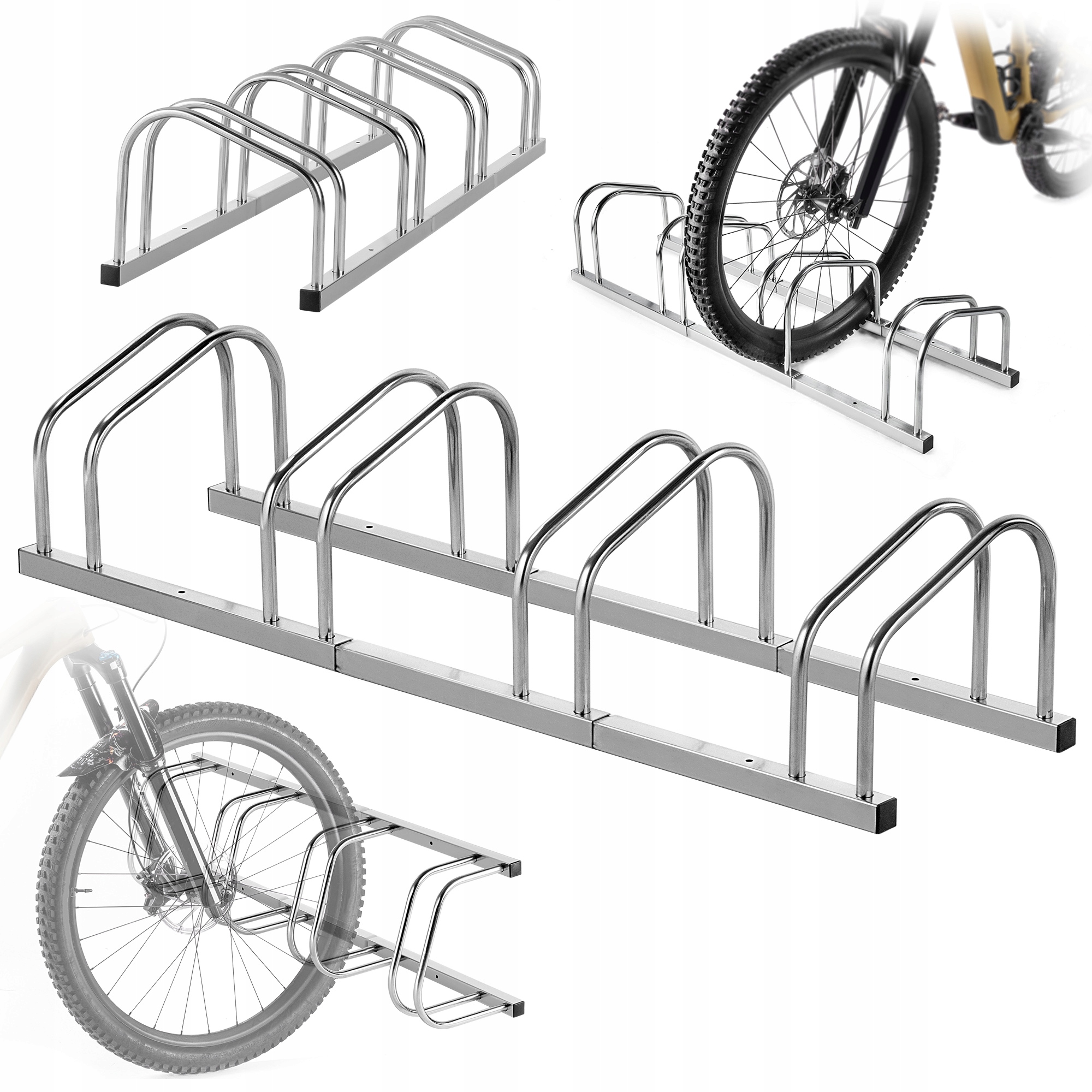 STOJAK NA ROWERY ROWER PARKING ROWEROWY UCHWYT 4 STANOWISKA 120x33x26 cm