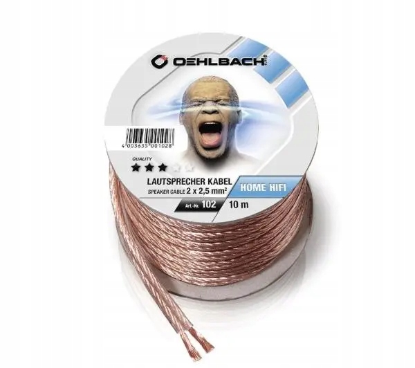 Kabel Przewód głośnikowy Oehlbach Speaker Wire SP-25 (102) 2x2,5mm 10m