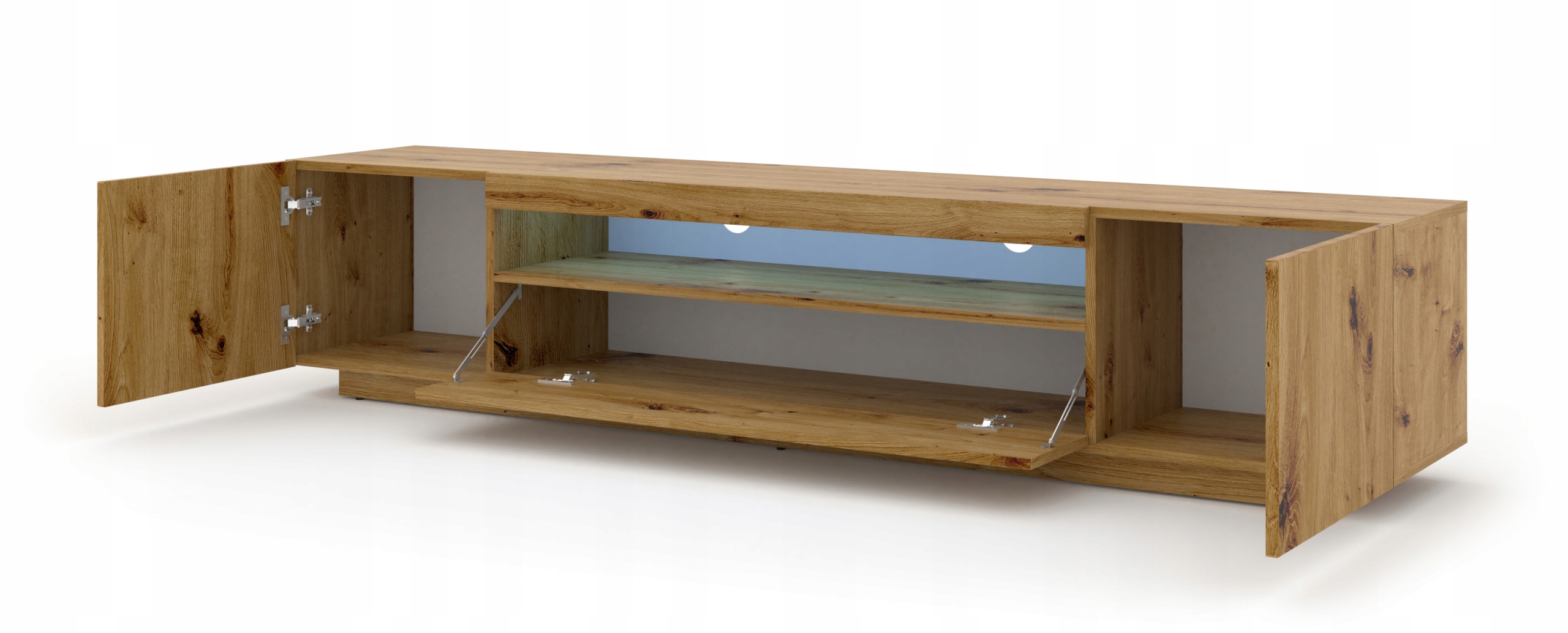 Szafka RTV AURA 200 wisząca dąb artisan cała + LED Marka Homlando