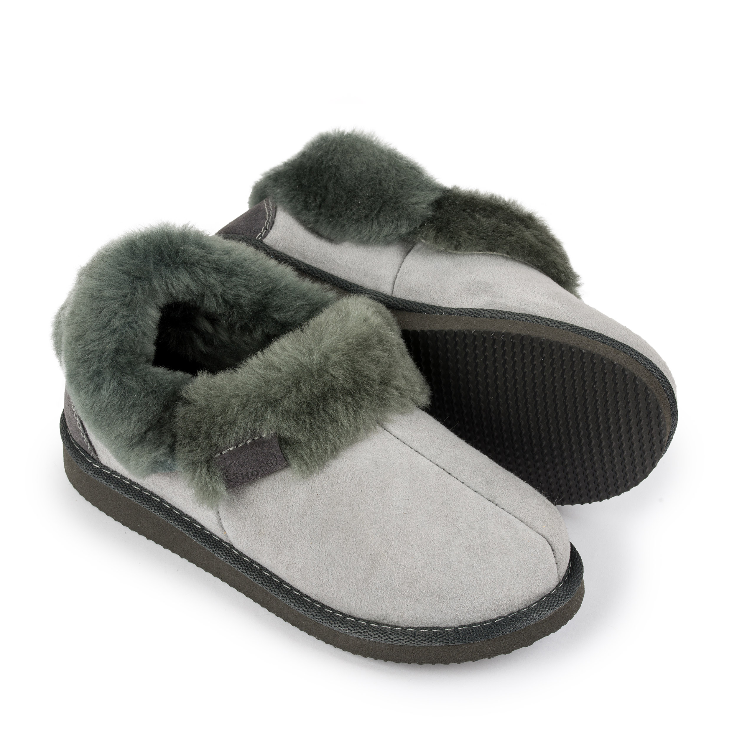 Dámské Kožené Bačkory s Vlnou Pantofle Zateplené