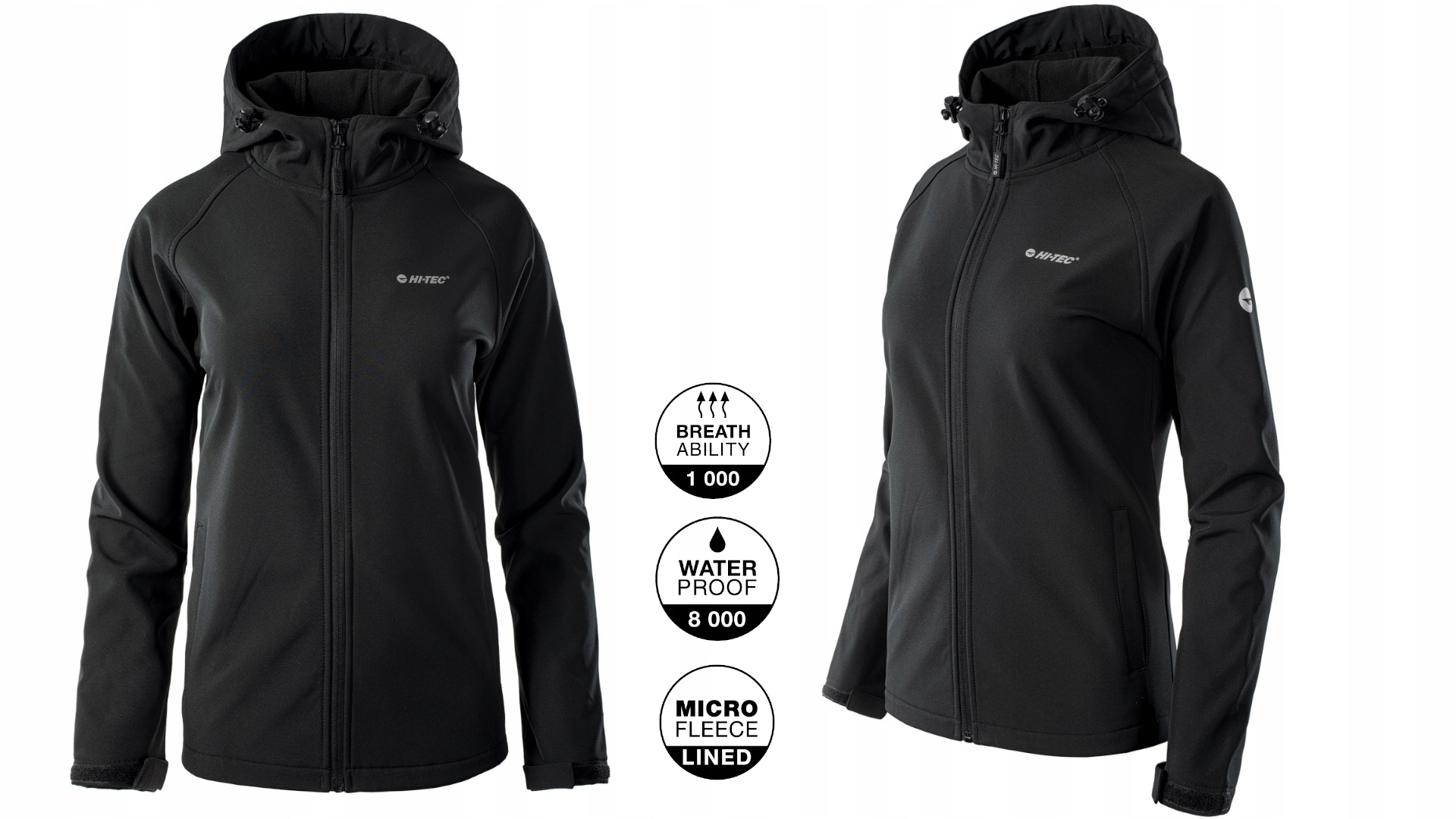 

Kurtka damska z kapturem Softshell Hi-tec Neti XXL