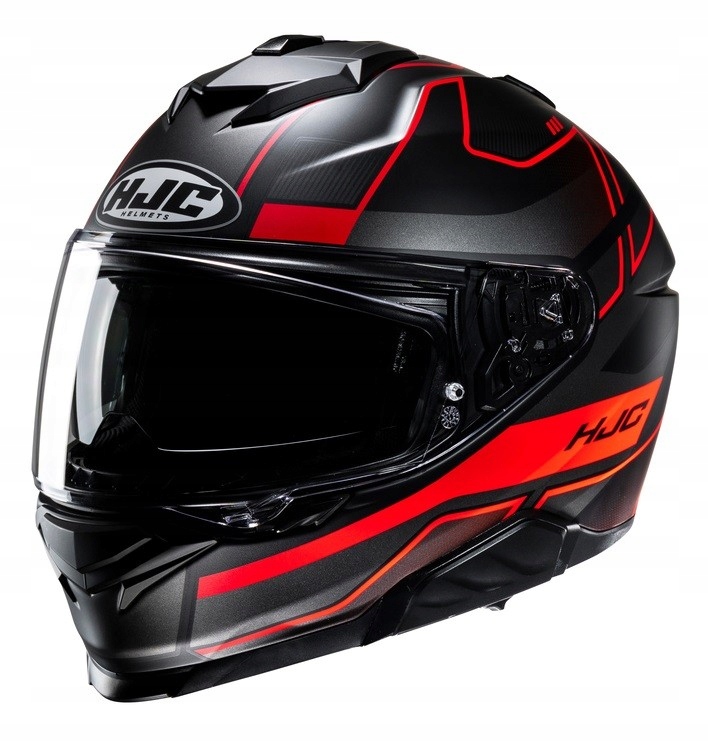 Hjc I71 Iorix Black/Red integrálna motocyklová prilba s mixom L