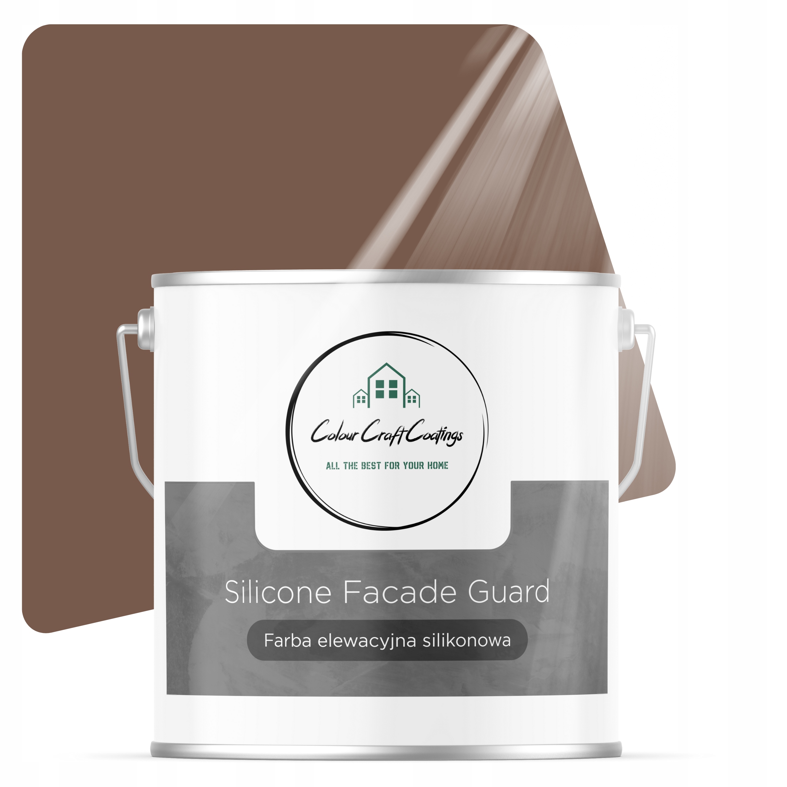 Fasádna Farba Vonkajšia Silikónová Čokoládová 5L F536