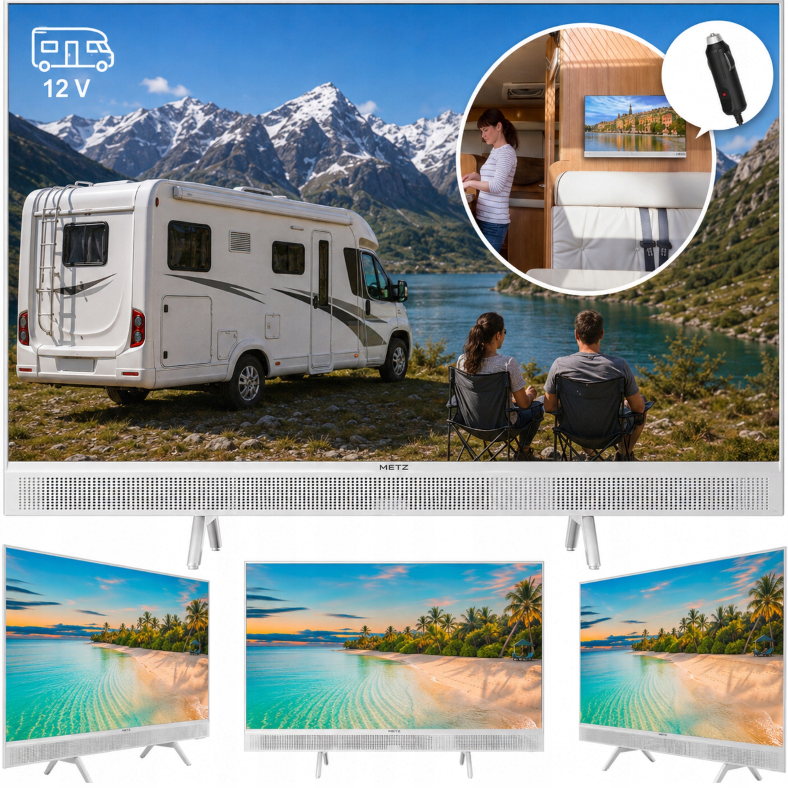 Telewizor 12V Smart Tv Led 32" Metz 32MTE7000Z GoogleTV DVBT2 Hd Do Kampera