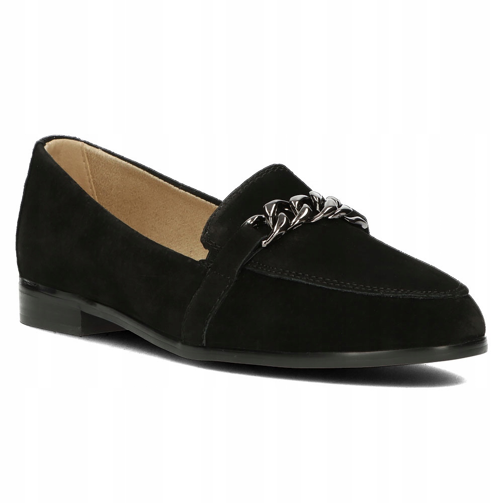 

Skórzane mokasyny Filippo DP3626/22 Bk czarne r.39