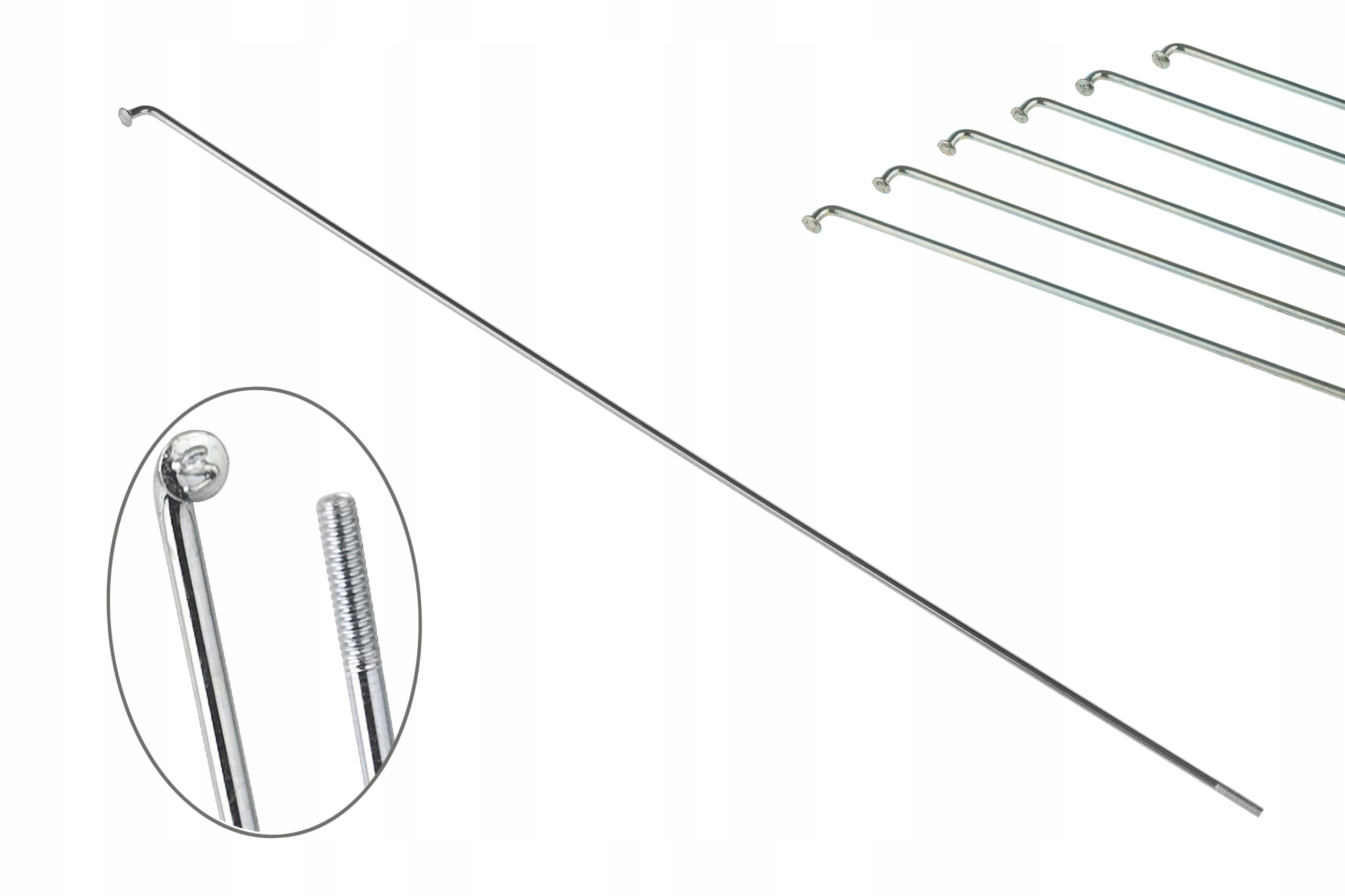 SZPRYCHA ROWEROWA SREBRNA 290MM STALOWA OCYNK