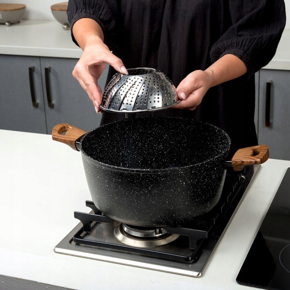 STALOWY WKŁAD DO GOTOWANIA NA PARZE KOSZYK SITKO Pojemność 0 l