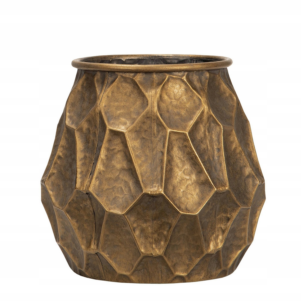 Obal Na Květináč Na Květináč Inca kovový, zlatý, průměr 20 cm