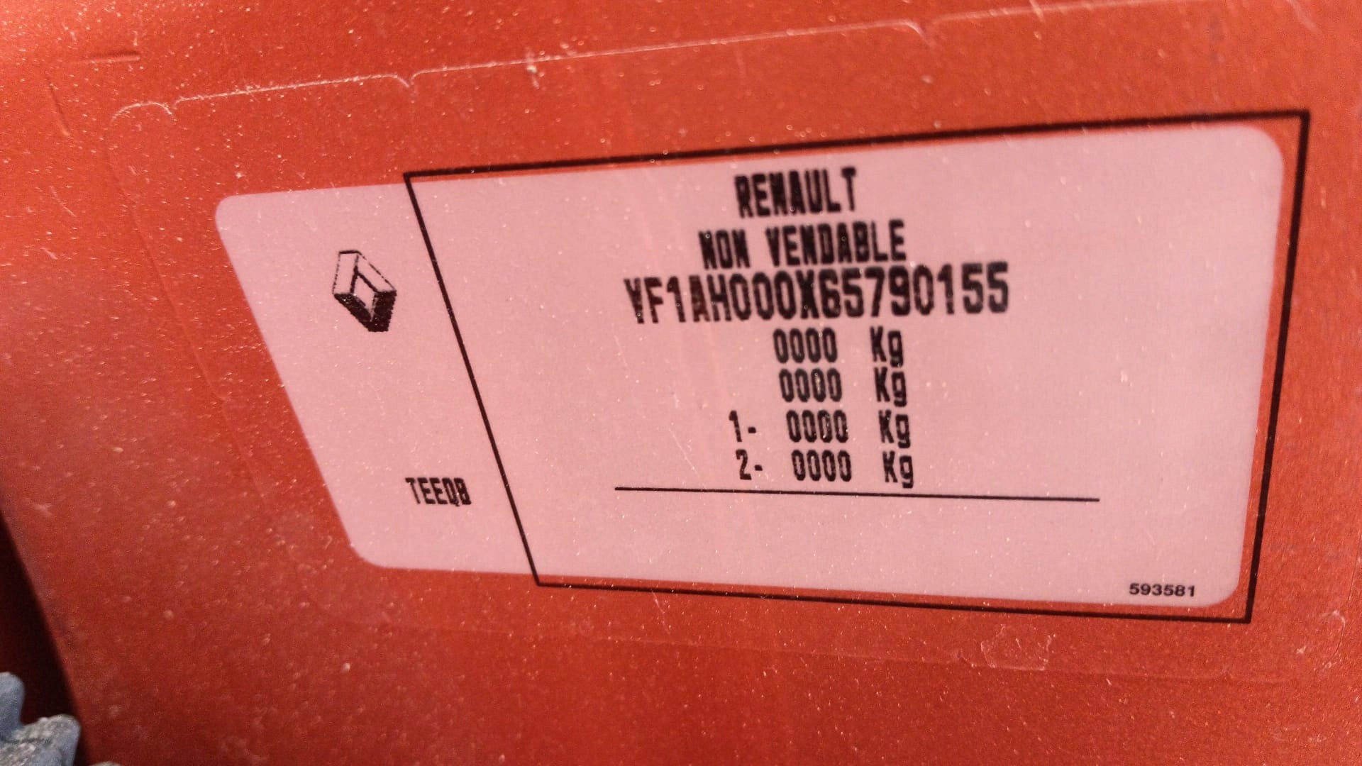 door front rear part right left RENAULT TWINGO III TEEQB W colour
