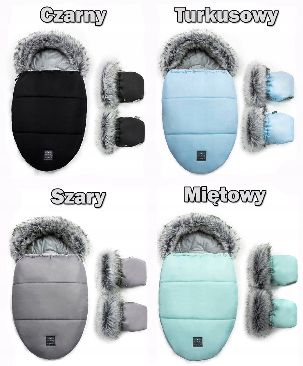 ŚPIWOREK PLUS MUFKI FLOO FOR BABY JAKOŚĆ FUTERKO Marka Floo