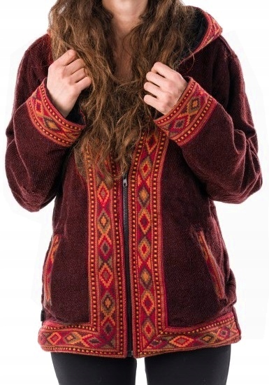 Bunda Mikina La Paz Moskitoo India Etnická Lemovka Vlna 100% Unisex vel. XL