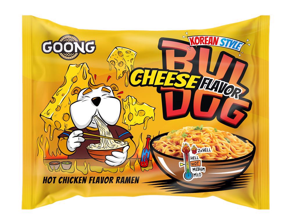 9 x Goong Buldog instantní sýrové jídlo 117 g
